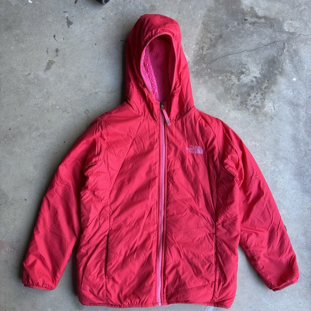 The North Face Girls Reversible Insulated Jacket Pink XL 18